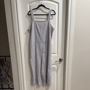 🌴beachlunchlounge Talia Blue and White Striped Jumpsuit 🌴